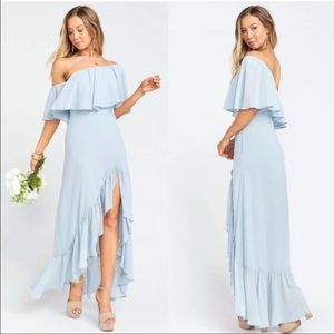 Show Me Your Mumu Tango Dress Steel Blue NEW